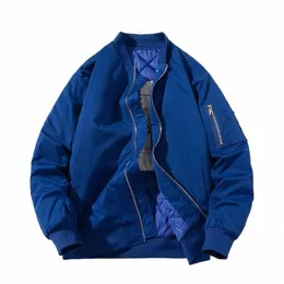 Giacca pilota invernale autunnale uomo DONNA SOLIT BOMBER GIACCA VINTAGE FI CAPPORE CAPPORE COPPIA CAPPA PARKAS BLU BLU BLU KAKI 358H#