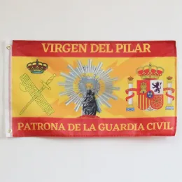 Acessórios Bandeira da Espanha com Cruz da Borgonha Império Espanhol Cruz De San Andres Virgen Del Pilar Padroeira da Guarda Civil