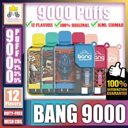 Original Bang Digital Box BC9000 9K Puff 9000 9K Rechargeable Disposable Vape E Cigarette Pen With 16ml Prefilled 550mAh Battery pyne pod boost