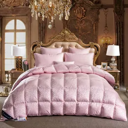 Conjunto de lençóis de ganso, edredom de penas rosa, cobertor Athleton Jet, grande e extra grande, 100%