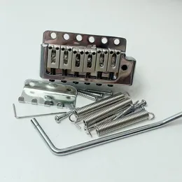 ST Electric Guitar Fixed 6 Screws Tremolo System Bridge WOV09 Chrome silver