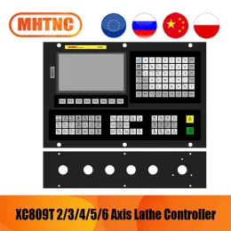 컨트롤러 XC809T 링키지 선반 컨트롤러 2/3/4/5/6 도구 매거진이있는 Axis GCODE ATC FANUC 이중 아날로그 디지털 스핀들 선반 지원