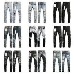 2024 Herren Lila Jeans Designer Gestapelte Lange Hosen Ksubi Ripped High Street Marke Patch Loch Denim Gerade Mode Streetwear Silm Mencoat Jacketstop vjg556