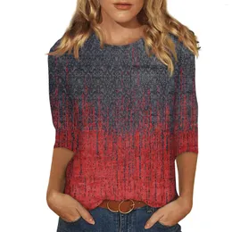 Женские футболки, модные повседневные пуловеры с рукавами 3/4 и воротником-стойкой, топ с карманами, женские свитера 2024, большие размеры