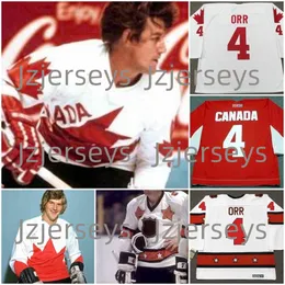 Bobby ORR 1976 Equipe Canadá Retrocesso Hóquei Jersey CCM RETRO 1973 Vintage "All Star" Hóquei Jersey personalizada