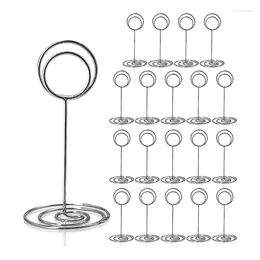 Decorative Flowers Table Number Holders 20Pcs - 3.35 Inch Place Card Holder Stands For Wedding Party Graduation Reception D