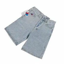 Retro Y2K Big Boy Bordado Hip Hope Jeans Carto Graphic Streetwear