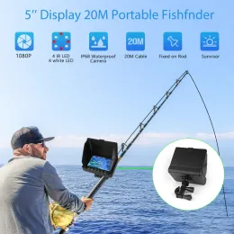 519C 5 "Pollici 20M 1080P Fish Finder Macchina Fotografica di Pesca Subacquea 8pcs LED Con Infrarossi Per Ghiaccio/Mare/Fiume Pesca all'aperto pesca sicura