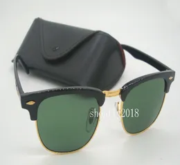 Drop Mens Womens Sunglasses без полумиримизированных солнечных очков Черное золото каркас зеленое стекло 51 мм с черным корпусом5125096