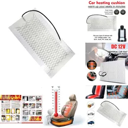 New 1Pcs Universal 12V Carbon Fiber Safety Winter Heating Cushion Accessories Heater Car Seat