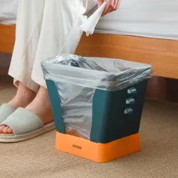 Bags Adjustable Trash Can for Kitchen Folding Trash Bucket Garbage Bag Holder Expand Large Capacity Waste Bin Bathroom Kitchen Bin