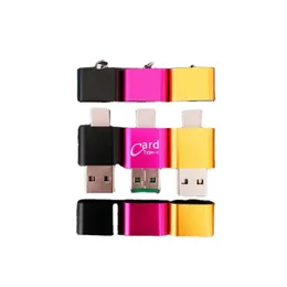 3in1 카드 리더 범위 3 in1 OTG Type-C 카드 리더 USB 3.0 ~ 2 슬롯 TF SD PC PC LIGHT FOR UNIVERSAL OTG 카드 리더