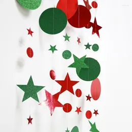 Dekoracja imprezy 4M Papier Garland Garland Garder Glitter Star Okrągłe okrąg