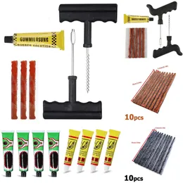 New Tire Kit Car Motorcycle Bike Tyre Puncture Repairing Tool Tubeless Tires Repair Rubber Strips Plug Tools