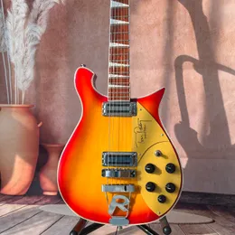 Tastiera in palissandro con corpo in mogano per chitarra elettrica a 12 corde rosso ciliegia di alta qualità personalizzata in fabbrica
