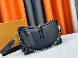 Designväska axelväska koppling handväska kvinnor tote väskor mode kedja väskor ko läder blomma duk fickväska 2024New Style Bag M24132