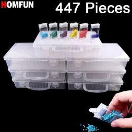 Stitch HOMFUN New Diamond embroidery diamond painting tool! Daimond transparent plastic storage box, jewelry Drill Storage Box Gift