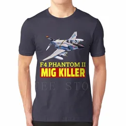 fantastico F-4 Phantom II.Uno dei migliori aerei da caccia mai realizzati.T Shirt fai da te di grandi dimensioni 100% Cott Fighter Jet Pilot militare F 4 l9AG #