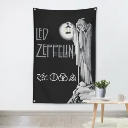 Tillbehör Heavy Metal Rock Band Affischer Banners Musik Studioväggdekoration Hängande målning Vattentät tyg Polyester Fabric Flags J