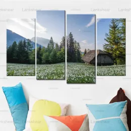 Caligrafia moderna artística pintura em tela unframe montanha paisagem impressão em tela tableau impresso decoração da parede hd modular foto cartaz