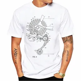 Novo verão masculino manga curta anatomia bicicleta engrenagem decstructed design camiseta engraçado impressão de bicicleta menino casual topos legal homem t 101v #