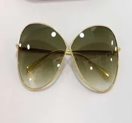 Óculos de sol para mulheres 0842 NICKIE ouro verde sombreado senhora moda óculos verão proteção UV400 óculos com box2742640