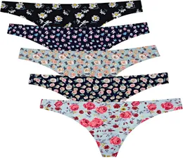 Designer Womens Thong Underwear Calcinha Sexy Mid Cintura Briefs Seamless Thongs para Mulheres Lady Floral Imprimir Cuecas Lingerie 19 P6558158