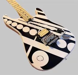 factory hot Custom shop standard black and white dot electric guitar, maple neck 369
