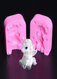 3d Unicorn Pegasus Fondant Capt Stampo Strumento di decorazione di decorazioni fapri con sapedie a mano stampo Dolgone di stampo per stampo per artigianato di argilla fai -da -te per figlia9654320