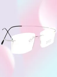 إطار من التيتانيوم النقي بصري من نوع صورة ظلية من نوع Hypoallergenic Hingeless Frame Men Women Worn