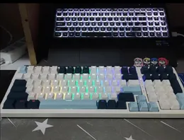 Conjunto de mouse e teclado mecânico lobo grátis k3max, estrutura de gaxeta personalizada, teclado de jogo de escritório com 100 teclas