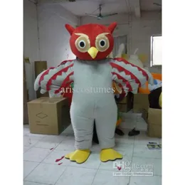 Trajes de mascote Halloween Natal adorável coruja mascote desenho animado vestido extravagante fantasia de mascote