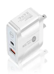 20w QC30PD Wall Charger Fast Charging High Quality Type C USB Compact Power Adapter PD QC30 For Ip7 8 11 12pro Samsung phone Ta1664751