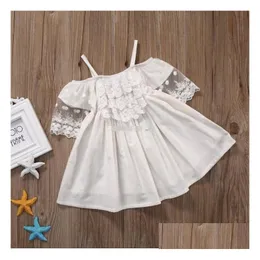 Kläder sätter nya mode baby flickor spetsa stropplös klänning flicka spännande klänningar för barn barn boutique droppleverans moderskap dhtz0