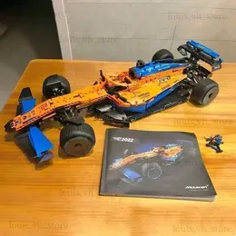 كتل جديدة التكنولوجيا متوافقة 42141 McLarens Formula 1 Race Car Model Bucliding Block City Motion Bricks Kits Toys for Kids Birthday Gift T240325