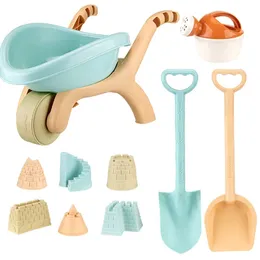 أطفال Trolley Beach Toys Play Play Sand Water Game Sandbox Moulds Castle Shovel Watering Summer Outdoor Playa Tools Toys Sand For Baby 240321