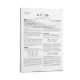 Calligraphy BITCOIN WHITE PAPER Canvas Painting wall decoration painting wall art decorative pictures for the room room decoration