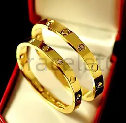 Designer Screw Bracelet Fashion Luxury Jewelry Bangle Bracelets 18K Rose Gold Silver Titanium Steel Diamond bangles Nail Bracelets for Men Women 17 19 21 size