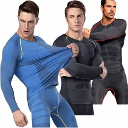Män compri kläder Mens Suit Tops Tees Base Layer Leggings Men set bodybuilding t-shirt fitn Underwear G5xb#