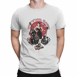 Camisetas Rockabilly Pin Up Girl Vintage Classic Rock and Roll Música Sock Hop Rocker Persalize Men's T Shirt Hipster Tops b1CM #