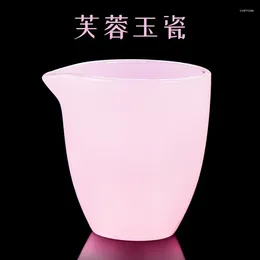 Koppar tefat furong jade porslin fair cup-harmony rättvisa te cup rosa dispenser glas glaserade set tillbehör