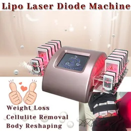 Máquina portátil de emagrecimento de lipólise, diodo laser lipo, perda de peso, braços, pernas, abdômen, nádegas, tratamento, terapia não invasiva
