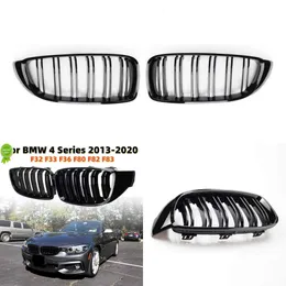 Atualizado f32 2-slat preto grade de rim para bmw série 4 f33 f36 m3 f80 m4 f82 f83 substituição amortecedor dianteiro grades de malha 2013-2020