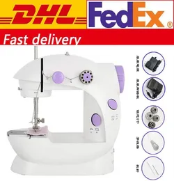 DHL Mini Máquinas de costura de pedal de mão de mão dupla Frea dupla Multifunction Til elétrica Rewind Sewing Machine FY70438530820