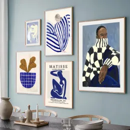 ملصق نورديكي الخط والطباعة Matisse التجريدي خط المنحنى المشارب الفتاة الفنية الحديثة اللوحة الجدار صور لديكور غرفة المعيشة