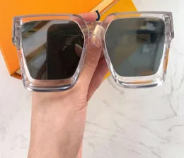 Herren Sonnenbrille Millionär transparent klarer grauer Silberspiegel Objektiv Gafa de Sol Männer Mode Sonnenbrillen Schatten Brillen mit Box23163810
