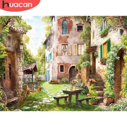 Stitch HUACAN New Arrivals 2023 Diamond Painting Landscape Tree Mosaic House Embroidery Kit Needlework Wall Decoration