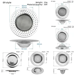 Nowy 1PCS Kitchen ze stali nierdzewnej Siatka zlewozmywakowa zlew łazienkowy Otwór odpływowy pułapka na pułapkę odpadową ekran odpadowy