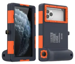 Vattentät telefonfodral för iPhone 11 Pro Dive PO Video Fall för Galaxy och iPhone Series Professional Protective Case Underwater2434442