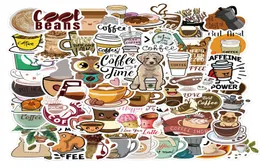 50 PCS Mixed Cartoon coffee Graffiti skateboard Stickers For Car Laptop Fridge Helmet Pad Bicycle Bike Motorcycle PS4 book Guitar 2562564